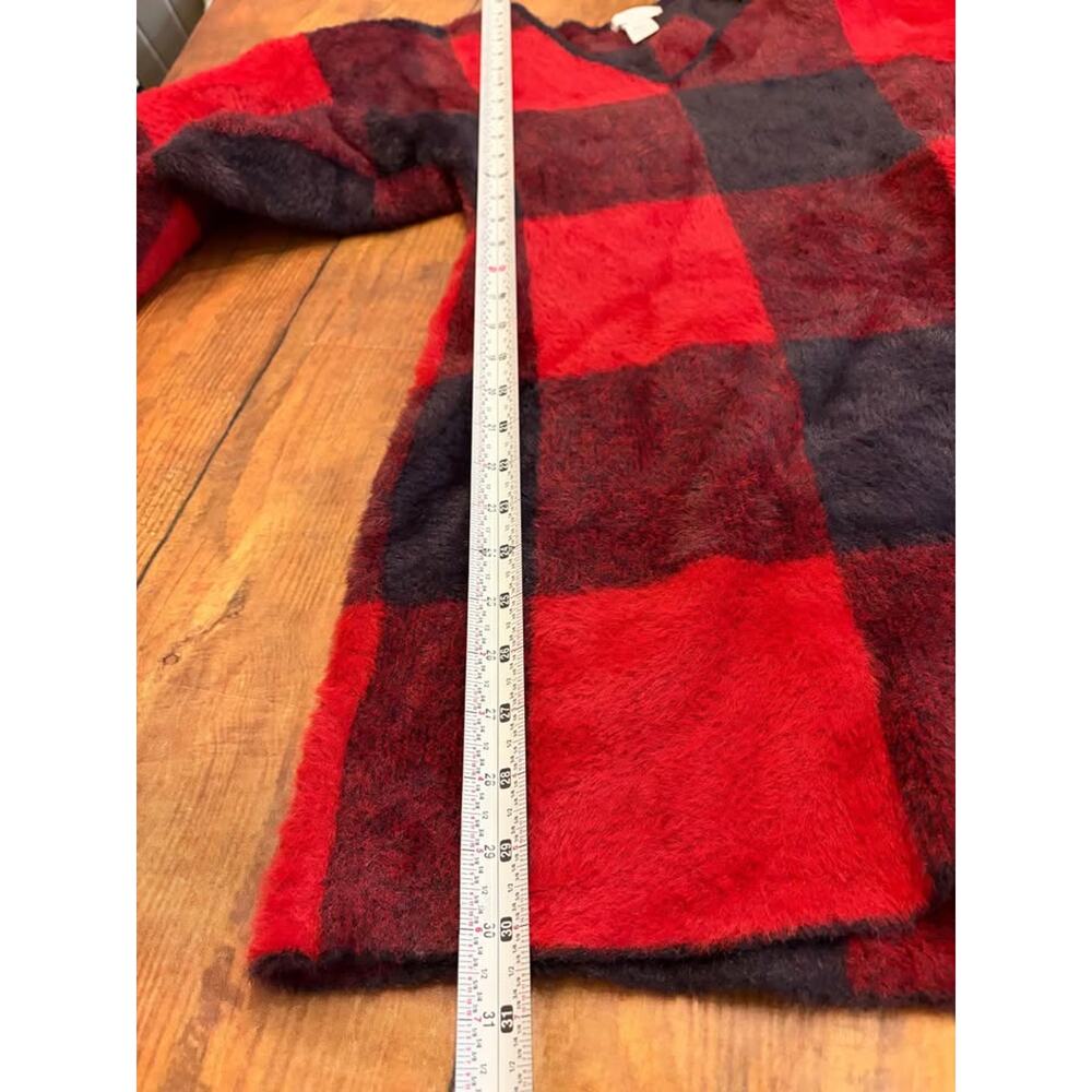 Sz Xs - H & M Fuzzy Buffalo Plaid Dress - Picture 7 of 7